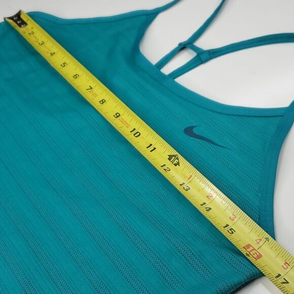 NEW NIKE STRAPPY POWER Y GREEN LIGHTWEIGHT TENNIS TANK TOP M MEDIUM - Picture 2 of 8